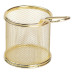 Корзина сервировочная для картофеля фри и снеков 9×9×9 см Золотая HP-19-5-G