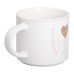 Чашка фарфоровая 350 (мл) для кофе и чая Love Белая RX-N240126WL