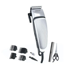 Машинка для стрижки волос Sokany SK-4643 электрическая  универсальная 4 насадки Серебристая