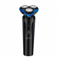 Электробритва 5 Вт 800 mAh бритва электрическая беспроводная с 3 бритвенными головками Синяя Sokany SK-16038BL