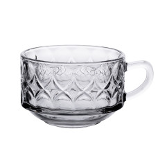 Набор чашек прозрачных 6 шт 270 мл стеклянных для чая, для кофе HP-YH-11