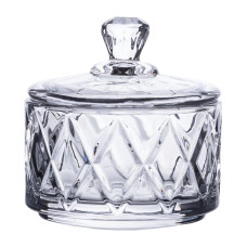 Конфетница с крышкой Ø 6.5 см ваза конфетница круглая стеклянная HP-YH-28 Конфетница с крышкой Ø 6.5 см ваза конфетница круглая стеклянная HP-YH-28