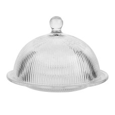 Блюдо сервировочное с крышкой Ø 20 см стеклянное прозрачное для десертов, выпечки, фруктов HP-YH-43 Блюдо сервировочное с крышкой Ø 20 см стеклянное прозрачное для десертов, выпечки, фруктов HP-YH-43