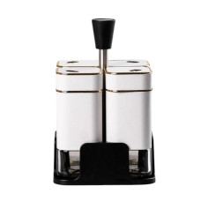 Набор для специй на подставке 4 предмета 10х10х17 см емкости для приправ 120 мл Белый HP-1312 Набор для специй на подставке 4 предмета 10х10х17 см емкости для приправ 120 мл Белый HP-1312