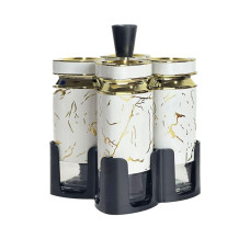 Набор баночек для специй 4 шт 120 мл карусель для хранения специй HP-1330 Набор баночек для специй 4 шт 120 мл карусель для хранения специй HP-1330