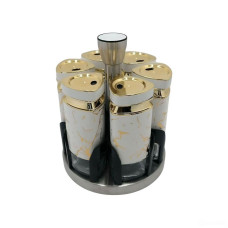 Набор баночек для специй 6 шт 120 мл карусель для хранения специй HP-1332 Набор баночек для специй 6 шт 120 мл карусель для хранения специй HP-1332