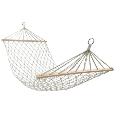 Гамак туристичний підвісний плетений 185х91 см садовий гамак з планкою на дачу для відпочинку A27-150 (LG-A27-150)