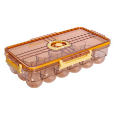 Лоток для яєць пластиковий на 18 комірок 32.5х18х8 см Коричневий HP-27-1 (LG-HP-27-1)