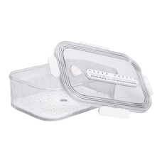 Контейнер для їжі пластиковий 32.5х22.5х11 см харчовий контейнер з індикатором дати 4.2 л Білий HP-27-2 (LG-HP-27-2)