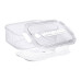 Контейнер для їжі пластиковий 32.5х22.5х11 см харчовий контейнер з індикатором дати 4.2 л Білий HP-27-2 (LG-HP-27-2)