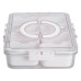 Контейнер для їжі з 8 відсіками 31х24х7 см судок для їжі пластиковий 2.5 л Білий HP-27-3 (LG-HP-27-3)