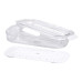 Контейнер для їжі пластиковий 32.5х17.5х6 см харчовий контейнер з індикатором дати 1 л Білий HP-27-7 (LG-HP-27-7)