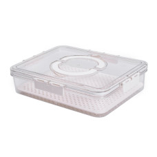 Контейнер для їжі з ручкою 31х24х7 см пластиковий харчовий контейнер 2.5 л HP-27-10 (LG-HP-27-10)