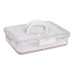 Контейнер для їжі з ручкою 31х24х7 см пластиковий харчовий контейнер 2.5 л HP-27-10 (LG-HP-27-10)