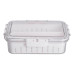 Контейнер для їжі з 2 відсіками 23.5х17х7 см судок для їжі пластиковий 1.4 л Білий HP-27-11 (LG-HP-27-11)