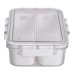 Контейнер для їжі з 2 відсіками 23.5х17х7 см судок для їжі пластиковий 1.4 л Білий HP-27-11 (LG-HP-27-11)