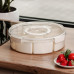 Контейнер для їжі з 9 відсіками пластиковий Ø29 см харчовий контейнер для зберігання їжі 3.5 л Бежевий HP-27-14 (LG-HP-27-14)