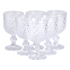 Набір келихів для вина 6 шт по 220 мл на низькій ніжці Прозорий HP-19-104 (LG-HP-19-104)