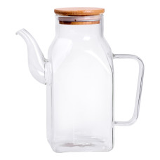 Скляна пляшка для олії 750 мл з ручкою та бамбуковою кришкою HP-34-4 (LG-HP-34-4) Скляна пляшка для олії 750 мл з ручкою та бамбуковою кришкою HP-34-4 (LG-HP-34-4)