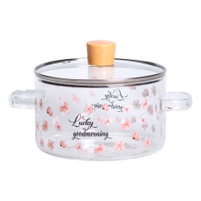 Скляна каструля прозора 1.7 літр з кришкою жароміцна HP-34-22 (LG-HP-34-22)