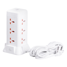 Мережевий фільтр подовжувач 4.8 м з лампою на 9 універсальних розеток з 2 USB, 1 Type-C, бездротова зарядка HP-5-7MF (LG-HP-5-7MF)