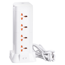 Мережевий фільтр подовжувач 2.8 м з лампою на 12 універсальних розеток з 2 USB, 1 Type-C, бездротова зарядка HP-5-9MF (LG-HP-5-9MF)