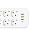 Мережевий фільтр 4.7 м подовжувач на 8 розеток з 3 USB 1 Type-C та кнопкою відключення F20U Чорний HP-5-29 (LG-HP-5-29)