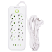 Мережевий фільтр 4.7 м подовжувач на 8 розеток з 3 USB 1 Type-C та кнопкою відключення F20U Чорний HP-5-29 (LG-HP-5-29)