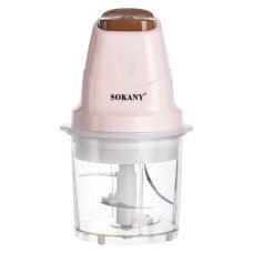 Чоппер подрібнювач з чашею на 0.7 л електричний кухонний 250 Вт бежевий Sokany SK-06009BE (LG-SK-06009BE)