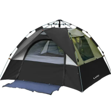Намет автоматичний тримісний 2 на 2 (м) кемпінговий туристичний LU-016B Чорний (LG-LU-016B)