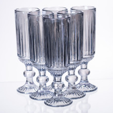 Набір келихів для шампанського 6 штук 160 (мл) Блакитний HP-19-67 (LG-HP-19-67)