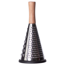 Conical three-sided stainless steel hand grater with wooden handle 11×24 (cm) HP-8-3 (LG-HP-8-3)