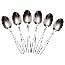 Набір столових ложок 6 штук з нержавіючої сталі 20 (см) Срібло HP-8-17 (LG-HP-8-17)