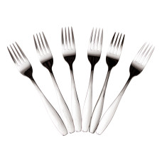 Набір столових виделок 6 штук з нержавіючої сталі 20 (см) Срібло HP-8-18 (LG-HP-8-18)