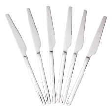 Набір столових ножів 6 штук з нержавіючої сталі 23 (см) Срібло HP-8-26 (LG-HP-8-26)