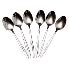 Набір чайних ложок 6 штук ложки для чаю з нержавіючої сталі 14 (см) Срібло HP-8-29 (LG-HP-8-29)