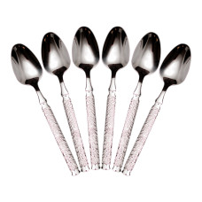 Набір чайних ложок 6 штук з нержавіючої сталі 15 (см) Срібло HP-8-35 (LG-HP-8-35)