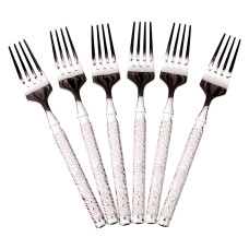 Набір десертних виделок 6 штук з нержавіючої сталі 15,5 (см) Срібло HP-8-36 (LG-HP-8-36)