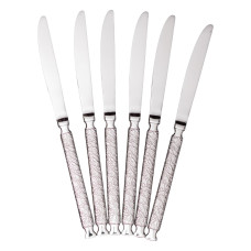 Набір столових ножів 6 (шт)  з нержавіючої сталі 23 (см) Срібло HP-8-37 (LG-HP-8-37)