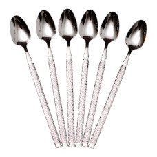 Набір десертних ложок 6 штук з нержавіючої сталі 20 (см) Срібло HP-8-38 (LG-HP-8-38)