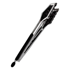 Щипці кухонні металеві 34×4.5 (см) кулінарні щипці для м'яса, риби, гриля кухарські щипці HP-8-66 (LG-HP-8-66)