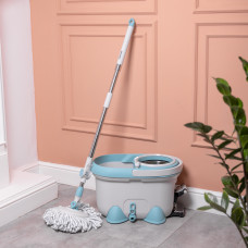 Комплект швабра з відром і віджимом, телескопічна ручка, мікрофібра для підлоги, набір для прибирання HP-35015-1 (LG-HP-35015-1)