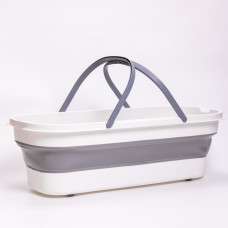 Складне відро-таз із пластику з силіконовими вставками для дому, дачі та подорожей HP-35015-2 (LG-HP-35015-2)