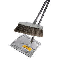 Комплект для прибирання віник (щітка) та совок з довгою ручкою 25×25×95 (см) набір віник та совок Зелений HP-35015-7GR (LG-HP-35015-7GR)