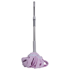 Швабра телескопічна для миття підлоги універсальна мотузкова швабра з самовіджимом для прибирання Фіолетовий HP-35015-13V (LG-HP-35015-13V)
