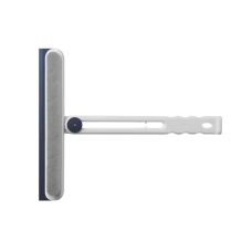 Скребок для миття скла складний з абразивною губкою та гумовим лезом для вікон дзеркал душу Блакитний HP-35015-27BL (LG-HP-35015-27BL)