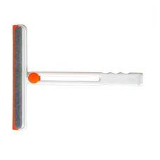 Скребок для миття скла складний з абразивною губкою та гумовим лезом для вікон дзеркал душу Помаранчевий HP-35015-27O (LG-HP-35015-27O)