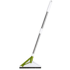 Трикутна швабра з металевою ручкою та гумовою кромкою для плитки, ламінату, лінолеуму, вологого прибирання HP-35015-38 (LG-HP-35015-38)