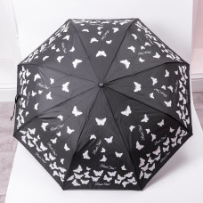 Парасолька напівавтомат з принтом міцна з поліестеру діаметр 97 см Чорна HP-23-2B (LG-HP-23-2B)