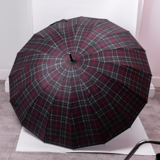 Класична парасолька-тростина напівавтомат з поліестеру 16 спиць діаметр 117 см Червона HP-23-4R (LG-HP-23-4R)